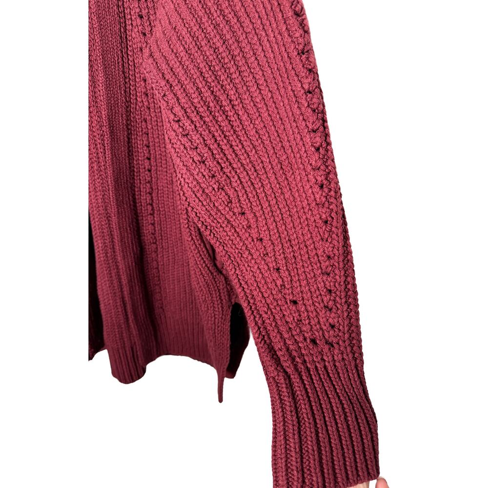 Free People Women's Knit Cabernet Nightingale Cardi Slouchy‎ Oversized Lagenlook - Picture 9 of 12